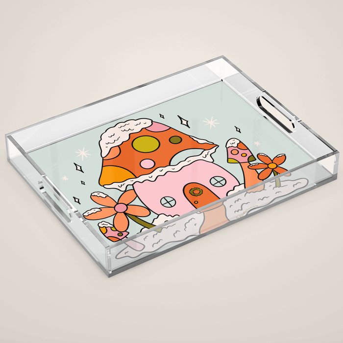 Mushroom Cottage Acrylic Tray Gallery Image 1