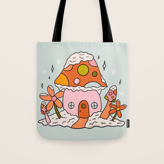 Mushroom Cottage Tote Bag Gallery Image 1