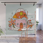 Mushroom Cottage Wall Mural Gallery Image 1