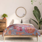 Garden Vegetables & Fresh Fruit in Grey & Rust Comforter Gallery Image 3