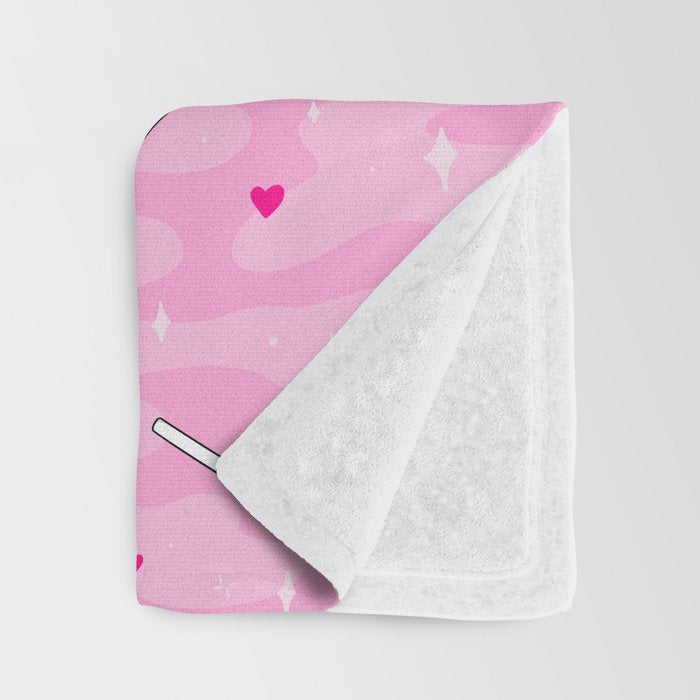 Valentine Lollipop Print Throw Blanket Gallery Image 3
