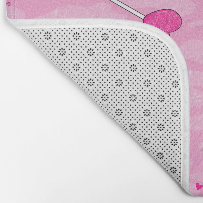 Valentine Lollipop Print Bath Mat Gallery Image 2