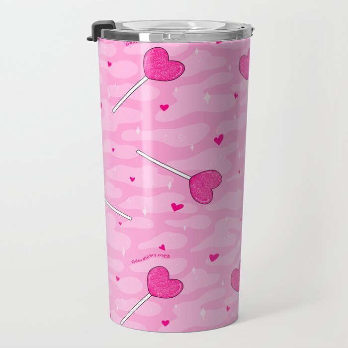 Valentine Lollipop Print Travel Mug Gallery Image 3