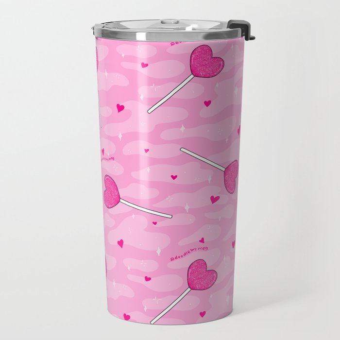 Valentine Lollipop Print Travel Mug Gallery Image 2