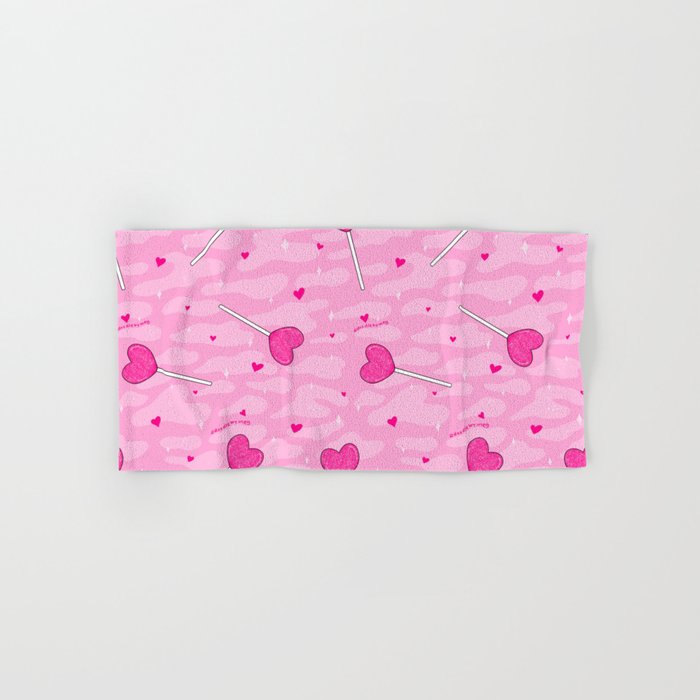 Valentine Lollipop Print Bath Towel Gallery Image 1