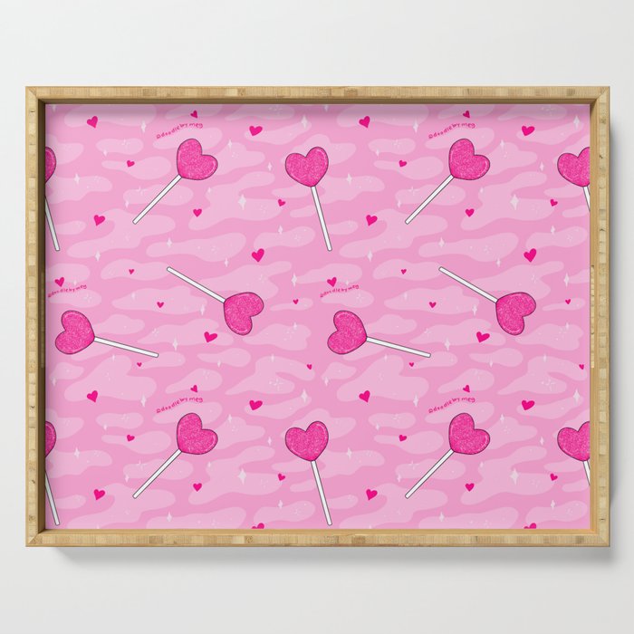 Valentine Lollipop Print Serving Tray Gallery Image 1