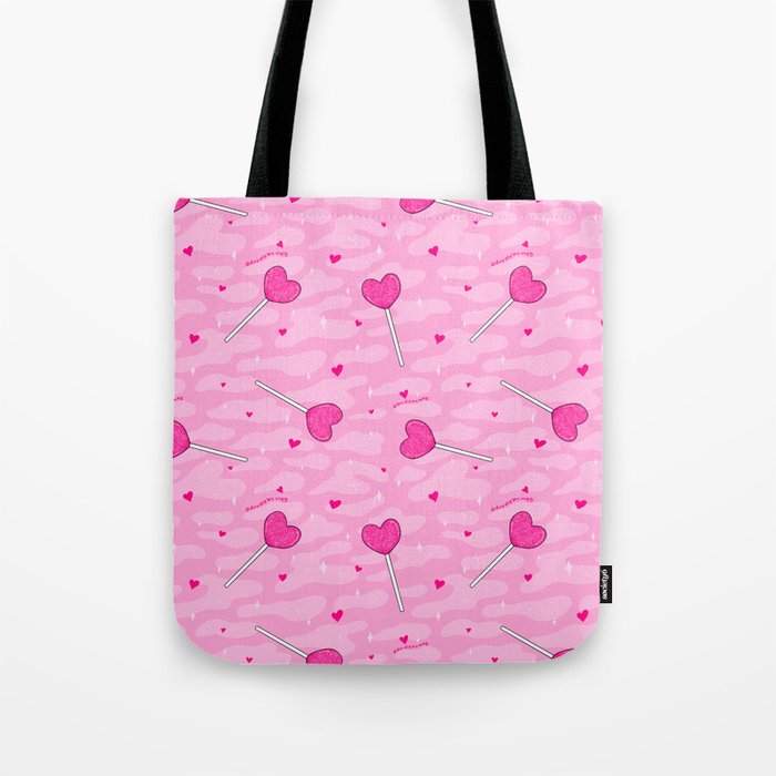 Valentine Lollipop Print Tote Bag Gallery Image 1