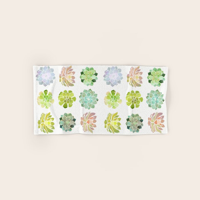 Spring Succulents Bath Towel Gallery Image 1