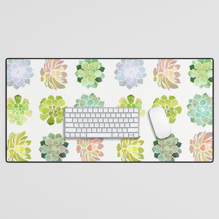 Spring Succulents Desk Mat Gallery Image 1