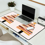 Ribbon Christmas Tree - neutrals Desk Mat Gallery Image 2
