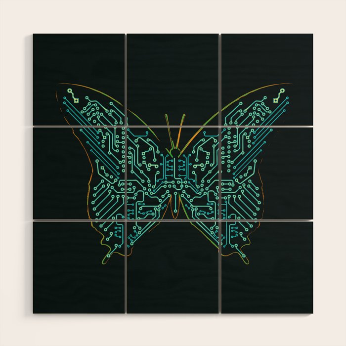 Mechanical Butterfly Wood Wall Art Gallery Image 1