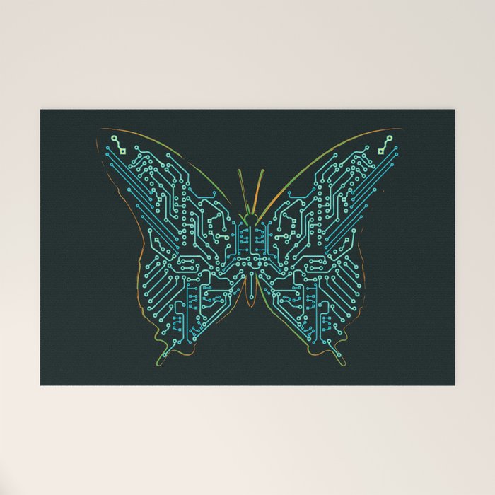 Mechanical Butterfly Welcome Mat Gallery Image 1