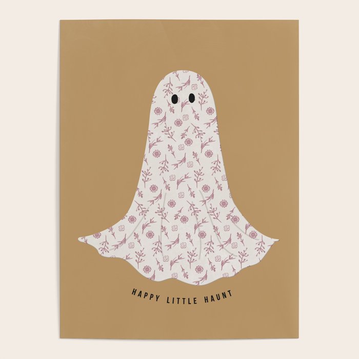 Halloween Floral Ghost Poster Gallery Image 4