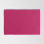 NOW BERRY GLOSS Solid Color Plain Red Shade  and Mindfulness Minimalist Word Art  Rug Gallery Image 2