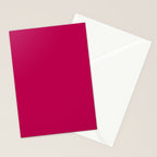 NOW BERRY GLOSS Solid Color Plain Red Shade  and Mindfulness Minimalist Word Art  Stationery Card Gallery Image 2