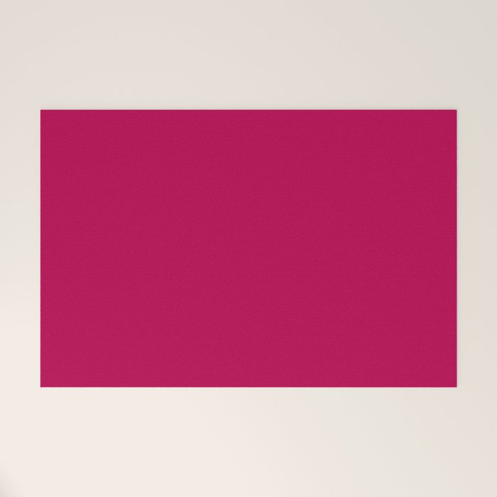 NOW BERRY GLOSS Solid Color Plain Red Shade  and Mindfulness Minimalist Word Art  Welcome Mat Gallery Image 1