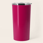 NOW BERRY GLOSS Solid Color Plain Red Shade  and Mindfulness Minimalist Word Art  Travel Mug Gallery Image 1
