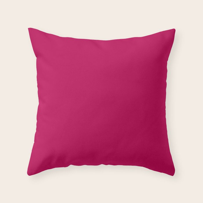 NOW BERRY GLOSS Solid Color Plain Red Shade  and Mindfulness Minimalist Word Art  Throw Pillow Gallery Image 6