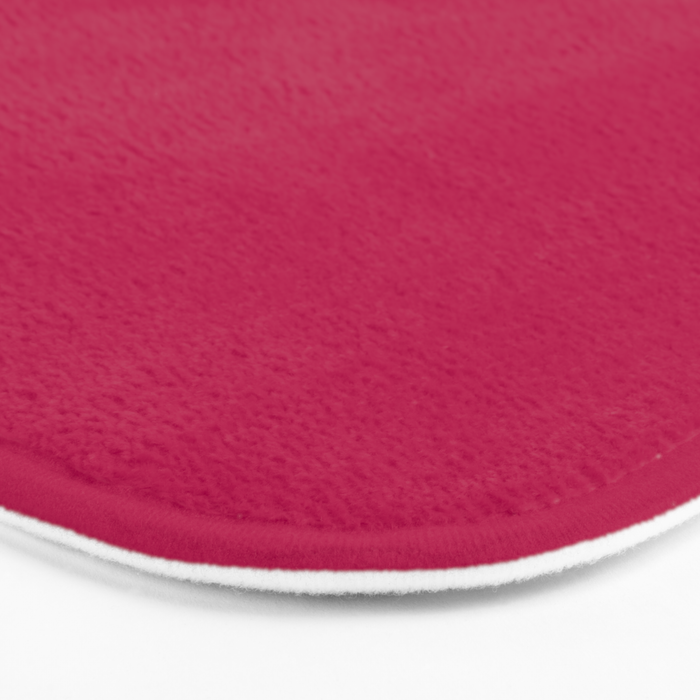 NOW BERRY GLOSS Solid Color Plain Red Shade  and Mindfulness Minimalist Word Art  Bath Mat Gallery Image 3