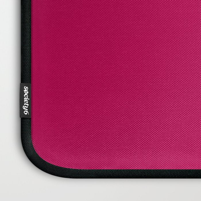 NOW BERRY GLOSS Solid Color Plain Red Shade  and Mindfulness Minimalist Word Art  Laptop Sleeve Gallery Image 3