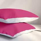 NOW BERRY GLOSS Solid Color Plain Red Shade  and Mindfulness Minimalist Word Art  Pillow Sham Gallery Image 3
