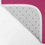 NOW BERRY GLOSS Solid Color Plain Red Shade  and Mindfulness Minimalist Word Art  Bath Mat Gallery Image 2