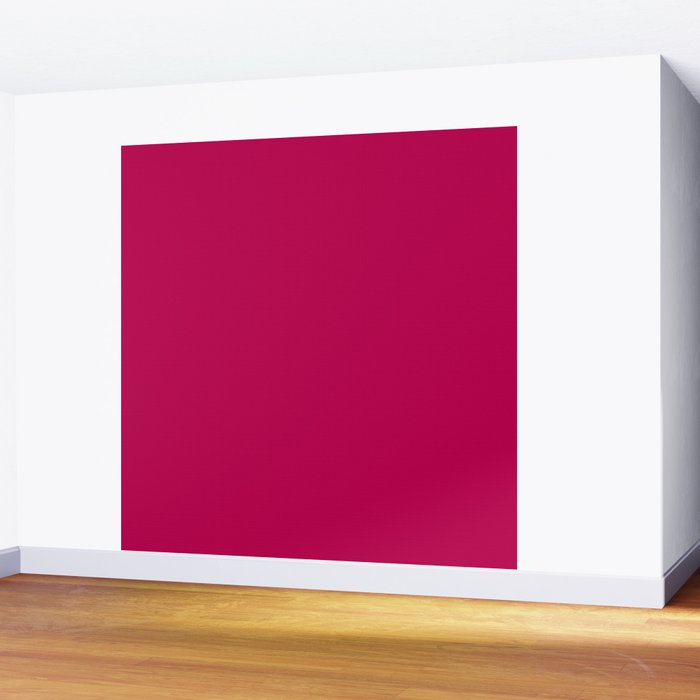 NOW BERRY GLOSS Solid Color Plain Red Shade  and Mindfulness Minimalist Word Art  Wall Mural Gallery Image 2