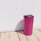 NOW BERRY GLOSS Solid Color Plain Red Shade  and Mindfulness Minimalist Word Art  Travel Mug Gallery Image 4