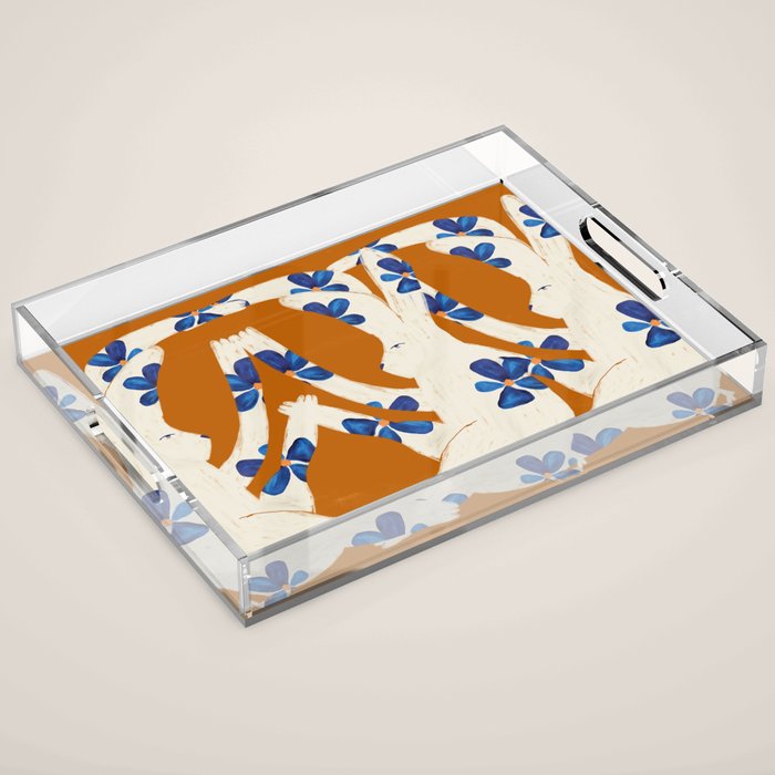 Rabbits Bloom Acrylic Tray Gallery Image 1