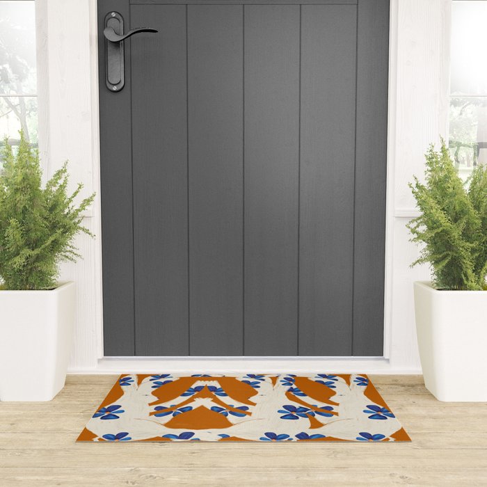 Rabbits Bloom Welcome Mat Gallery Image 3