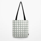 Clovers XXXV Neutral Green Botanical Pattern Tote Bag Gallery Image 2