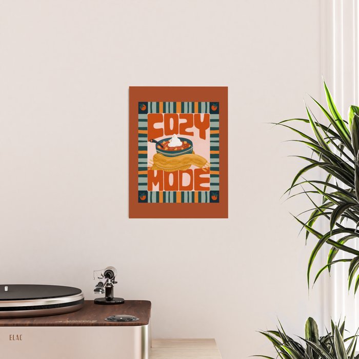 Cozy Mode tomato soup - retro food poster Poster Gallery Image 2