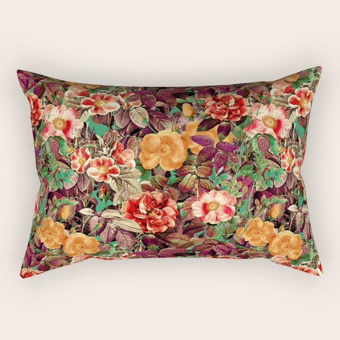 Vintage Exotic Forest Rectangular Pillow