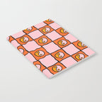 Orange Ying yang Checkered Print Notebook Gallery Image 2