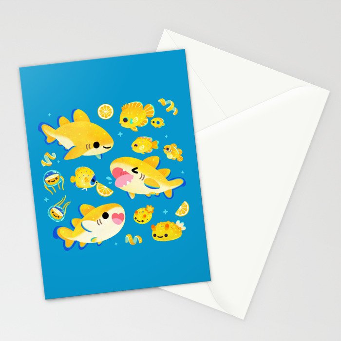 Lemon shark and friends  Stationery Card Gallery Image 2