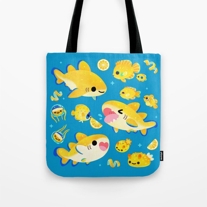 Lemon shark and friends  Tote Bag Gallery Image 1