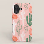Cactus plant doodle art pattern iPhone Case Gallery Image 1
