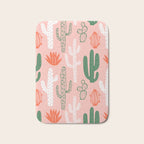 Cactus plant doodle art pattern Bath Mat Gallery Image 1