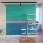 Teal Embrace Wall Mural Gallery Image 1