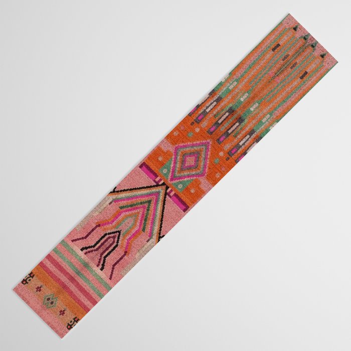 Geometric Tribal Guardian Abstract Textile Art Table Runner Gallery Image 3
