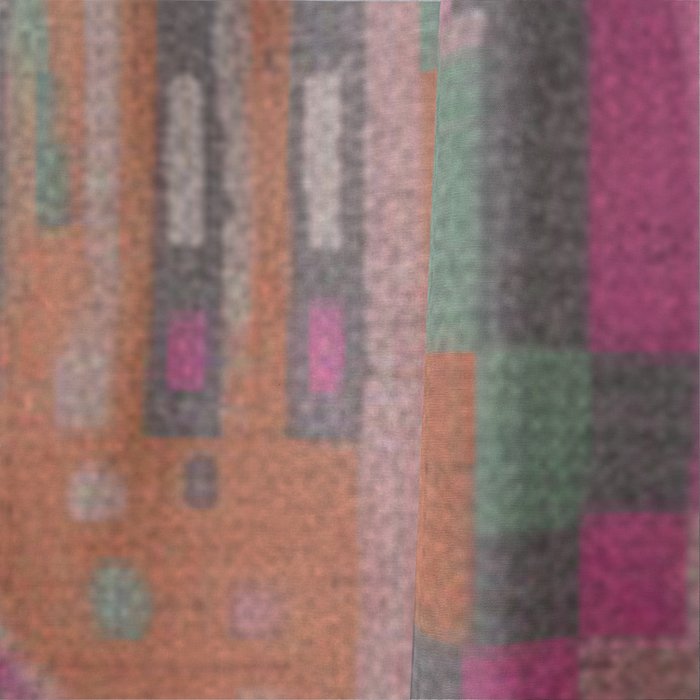 Geometric Tribal Guardian Abstract Textile Art Window Curtain Gallery Image 4