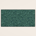 Minimalistic Matisse leaves dark sage green Desk Mat Gallery Image 3