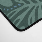Minimalistic Matisse leaves dark sage green Desk Mat Gallery Image 4