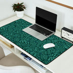 Minimalistic Matisse leaves dark sage green Desk Mat Gallery Image 2