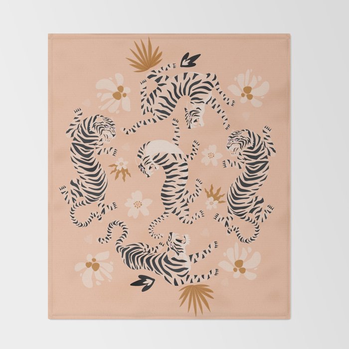Tiger Garden Throw Blanket Gallery Image 2