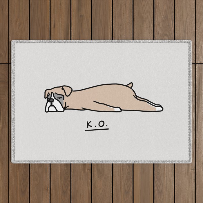 The Moody Puppies - Boxer Outdoor Rug Gallery Image 1