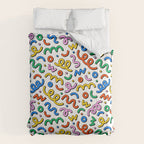 Colorful confetti doodle art pattern Comforter Gallery Image 6