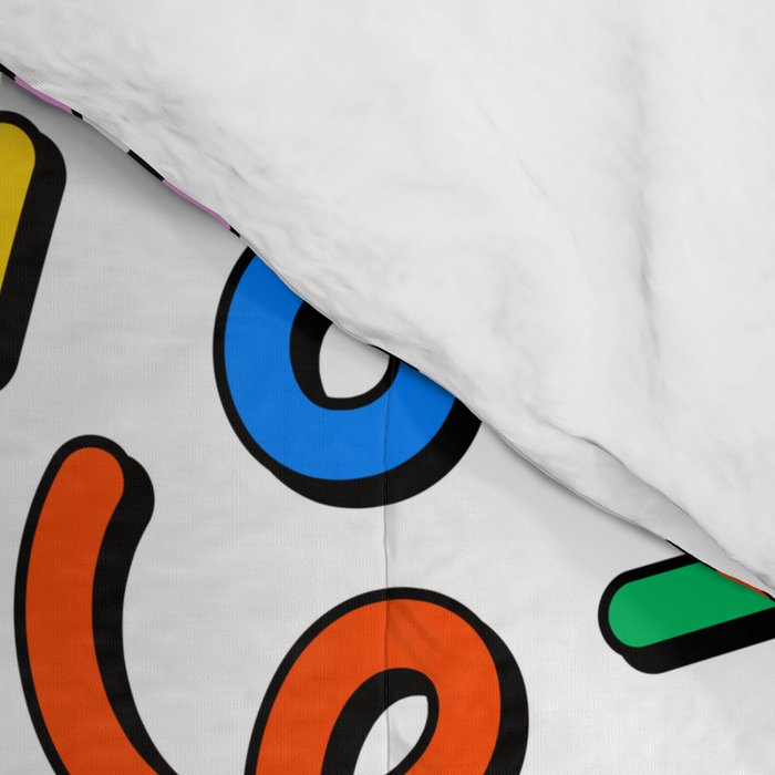 Colorful confetti doodle art pattern Comforter Gallery Image 4