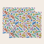 Colorful confetti doodle art pattern Placemat Gallery Image 1