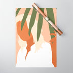 Musafir | Traveler Feminism Woman of Color in White Shirt | Palm Tropical Minimal Bohemian Fashion  Wrapping Paper Gallery Image 1